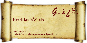 Grotte Éda névjegykártya